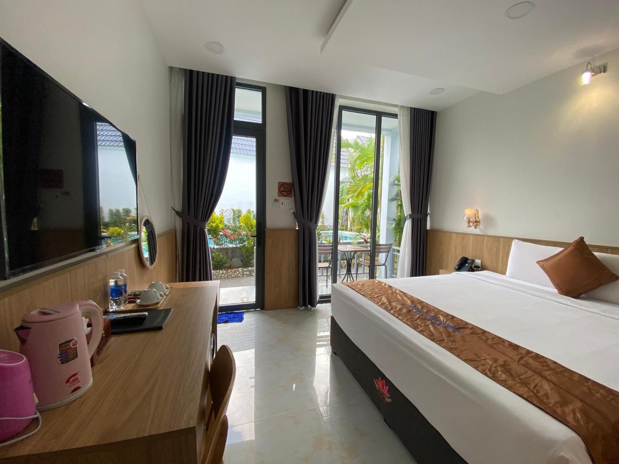 דואונג דונג Ngoc Trai Xanh Bungalow מראה חיצוני תמונה